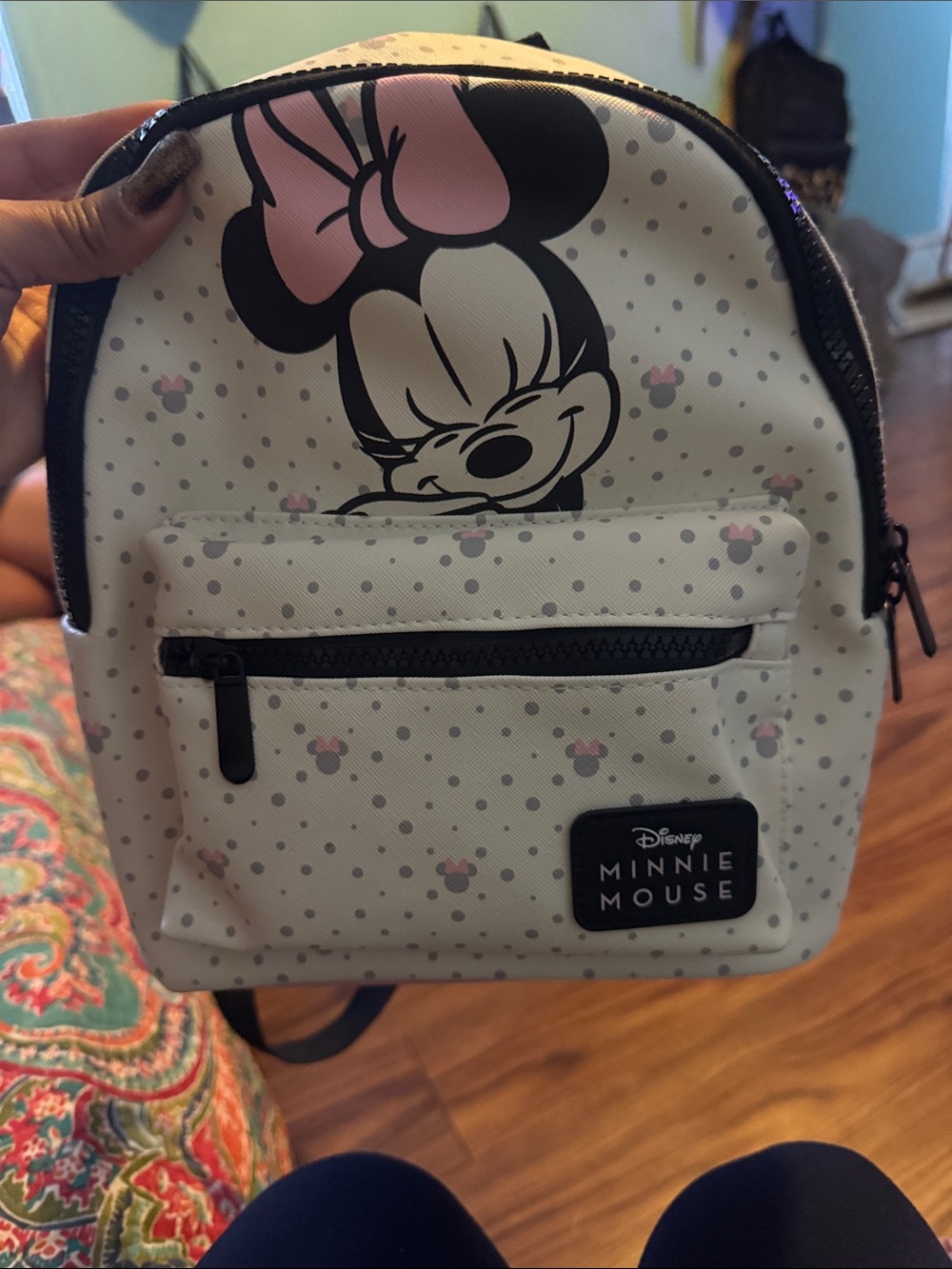 Disney Minnie Mouse Cream and Pink Mini Backpack